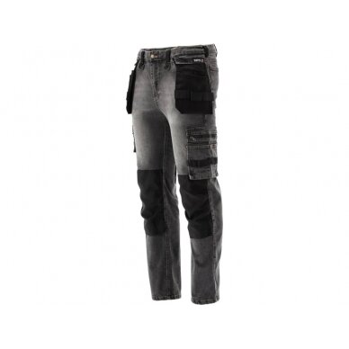 Darbinės kelnės | elastiniai džinsai | pilki | S dydis (YT-79060)