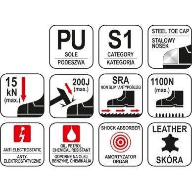 Darbiniai batai su auliukais 41 dydis (YT-80735) 3