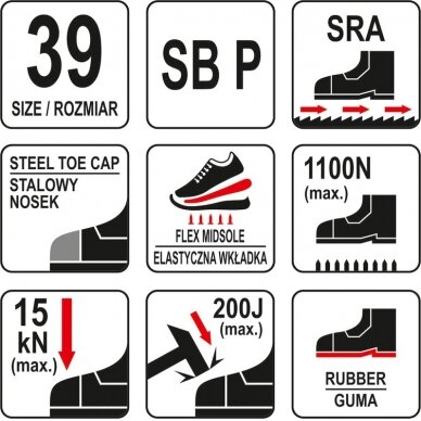 Darbiniai sportiniai batai | 39 dydis (YT-80620) 9