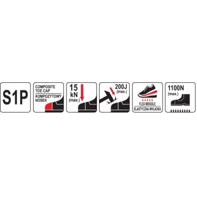 Darbiniai sportiniai batai lengvi | PARAD S1P | 39 dydis (YT-80497) 7