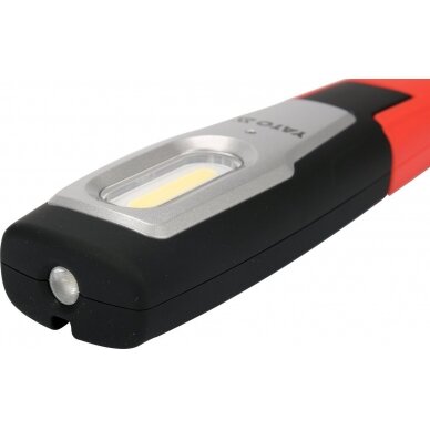 Darbo lempa akumuliatorinė | 6W COB, 600LM + 250LM, LI-ION 3.7V 2600MAH, IK07, IP54, CRI80 (YT-08558) 3