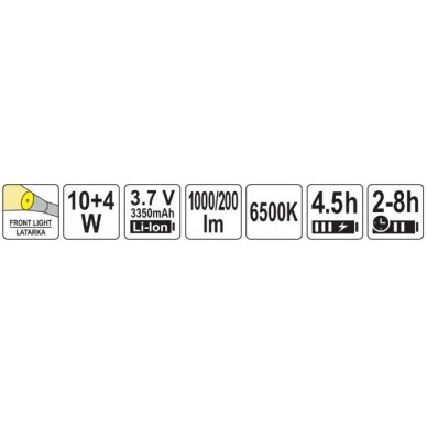 Darbo lempa | COB 10W 1000LM IK09 (YT-08524) 5