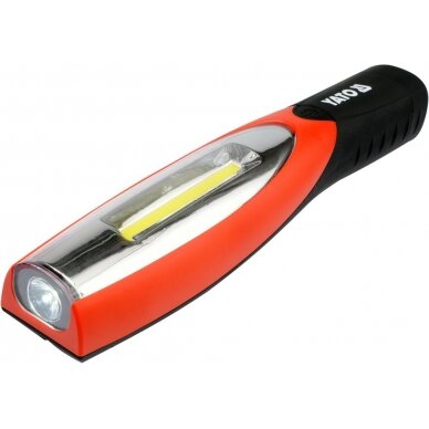 Darbo lempa | COB+1Led / 180 LUM | LED MAGNET | Aku Li-Ion (YT-08502) 2