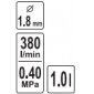 Dažymo pistoletas su apatiniu bakeliu | 1000 ml / Ø1.8 mm (YT-2346) 3