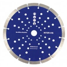 Deimantinis pjovimo diskas 230mm X15X22.2X2.6, su skylutėmis (SH0230)