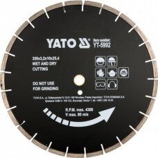 Deimantinis pjovimo diskas asfaltui, betonui 300x25.4 mm (YT-5991)