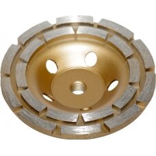 Deimantinis šlifavimo diskas | lėkštės tipo | dviejų eilių | M14x125 mm (DR0125B)