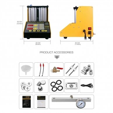 Degalų įpurškimo testeris ir purkštukų valymo įrenginys (FTC105) 2