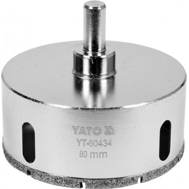 Deimantinis grąžtas cilindrinis | 80 mm (YT-60434) 1