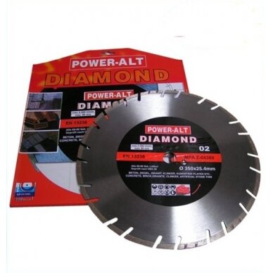 Deimantinis pjovimo diskas 230mm X1.8X2.6X7.0, segment/turbo (PAST0230) 2