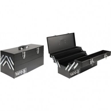 Dėžė įrankiams metalinė | 460x200x225 mm (YT-0885) 3