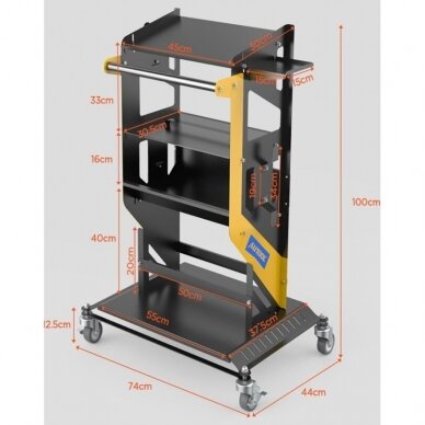 Diagnostinės įrangos vežimėlis AUTOOL MMT553 | 740x440x1000MM 1