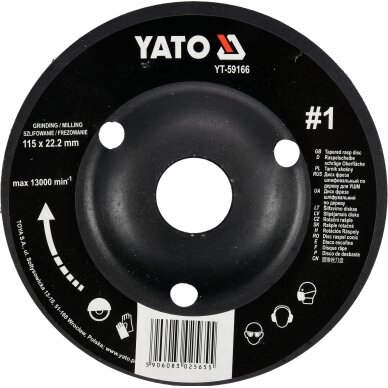 Diskas/freza medžiui 115mm, No1 (YT-59166) 2