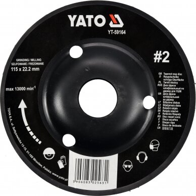 Diskas/freza medžiui 115mm, No2 (YT-59164) 2