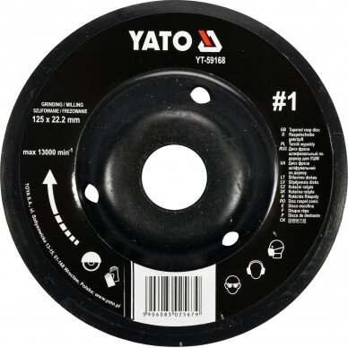 Diskas/freza medžiui 125mm, No1 (YT-59168) 2