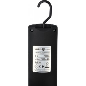 Drbo lempa | akumuliatorinė | COB LED Li-ion 3.7V | 2000 mAh (82719) 3