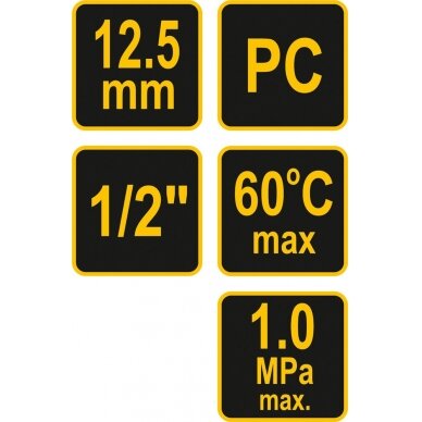 Drėgmės surinkėjas-reguliatorius su manometru ir tepaline 1/2" (81556) 7