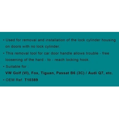 Durų rankenos išmontavimo įrankis | VW (8910) 6
