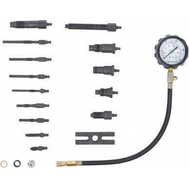 Dyzelinis kompresijos matuoklis su adapteriais (62660) 6