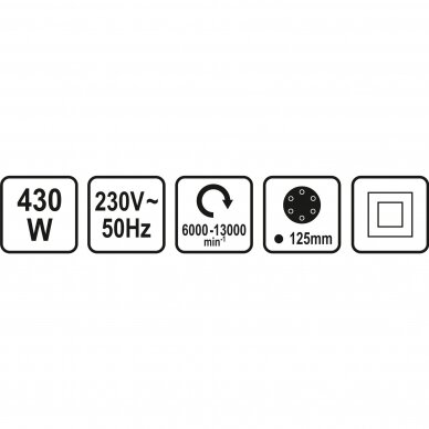 Ekscentrinis šlifuoklis STHOR 79309 | 430W | 125MM 2