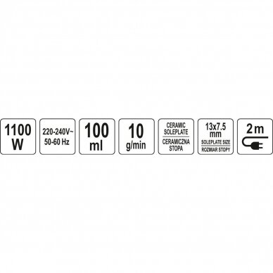 Elektrinis garo valytuvas LUND 68090 | 1100W | 110°C | 100ML 9