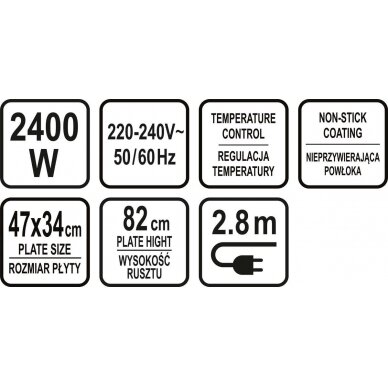 Elektrinis grilis | 2000-2400W (67420) 11