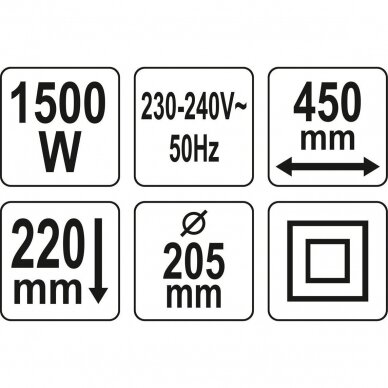 Kultivatorius YATO YT-84850 | 1500W | 450MM 5