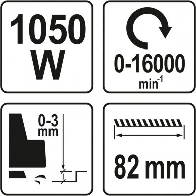 Elektrinis oblius YATO YT-82140 | 1050W | 82x3MM 4