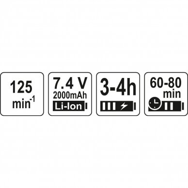 Elektrinis šepetys grindims LUND 67180 | Li-ion | 7.4V | 8.9W 5