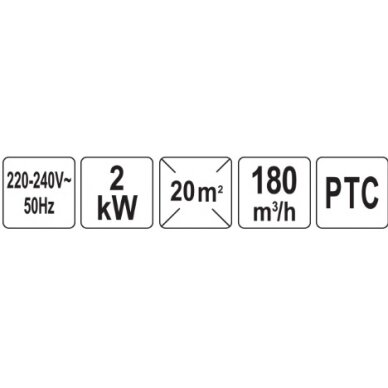 Elektrinis šildytuvas | 2 kW (YT-99700) 4