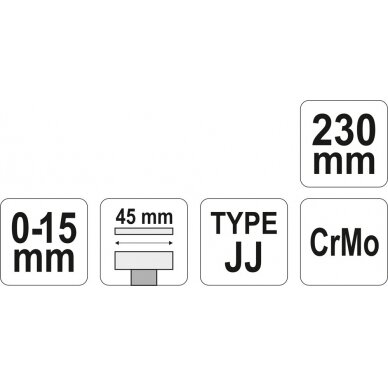 Fiksuojamos replės suvirinimui / skardinimui | JJ tipas | 0-15 mm (YT-2161) 2