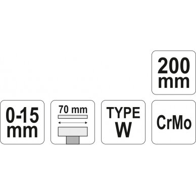 Fiksuojamos replės suvirinimui / skardinimui | W tipas | 0-15 mm (YT-2160) 2