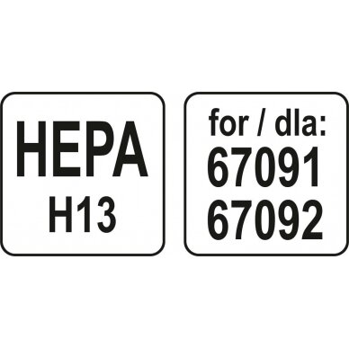 Filtras HEPA H13 dulkių siurbliui 67091, 67092 (67094) 4