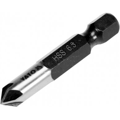 Freza/grąžtas metalui | HSS | Hex 6,3 mm (1/4") | Ø 6.3 mm (YT-44721) 1