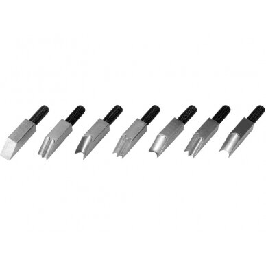 Frezavimo oblius | septyni skirtingų profilių peiliukai (YT-62910) 4