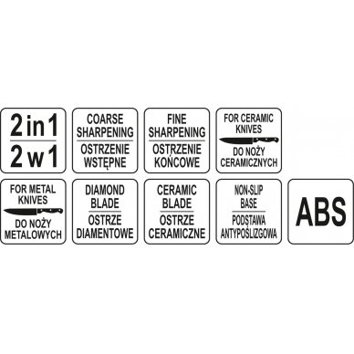 Galąstuvas | plieniniams ir keramikiniams peiliams | 2 viename (YG-02355) 4