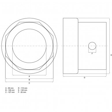 Galvutė ašiai BGS Technic 6968 | 127MM 2