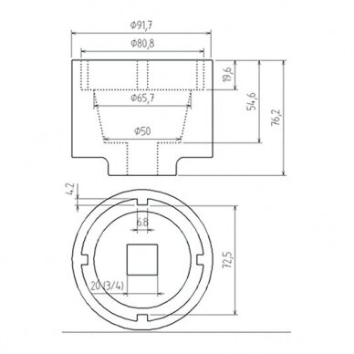 Galvutė pagrindinio transmisijos veleno flanšui BGS Technic 5421 | 72x80MM 1