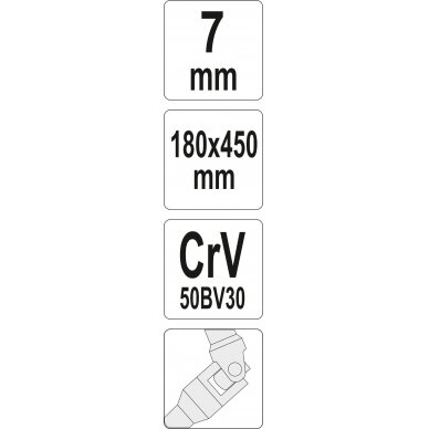 Galvutė šarnyrinė su T rankena 450mm | 7 mm (YT-15272) 2