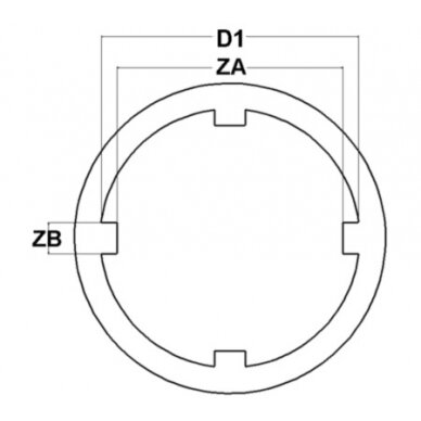 Galvutė su vidiniais dantukais | 71,8 mm | KM8 (8266-10) 1