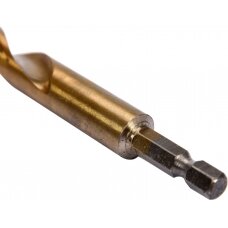 Grąžtas metalui su Hex 6.3 mm (1/4") galu HSS-TiN | 10.0 mm (YT-44772)
