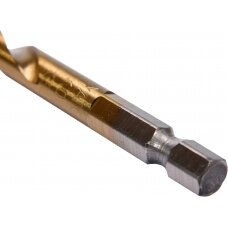 Grąžtas metalui su Hex 6.3 mm (1/4") galu HSS-TiN | 8.0 mm (YT-44768)