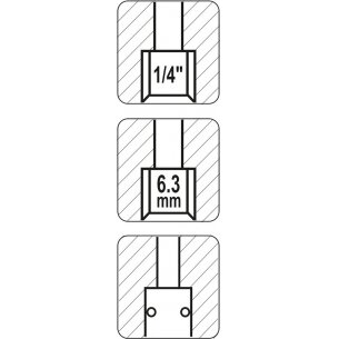 Greita jungtis  1/4" vidinis sriegis (lizdas) (YT-2393) 2