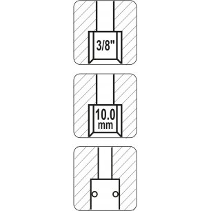 Greita jungtis 3/8" vidinis sriegis (lizdas) (YT-2394) 2