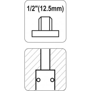 Greita jungtis  1/2" lizdas (išorinis) (YT-2392) 2