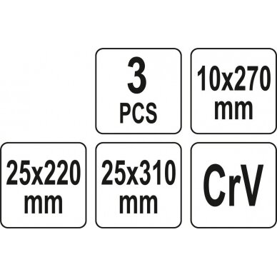 Gramdiklių rinkinys tarpinėms | 3 vnt. (YT-08474) 3