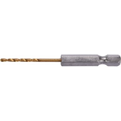 Grąžtas metalui su Hex 6.3 mm (1/4") galu HSS-TiN | 2.0 mm (YT-44751) 1