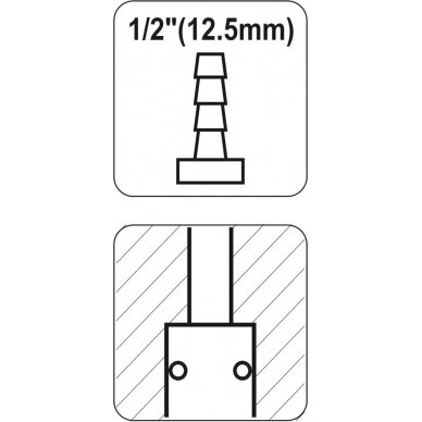 Greita jungtis žarnai 1/2" (12 mm) (YT-2398) 2