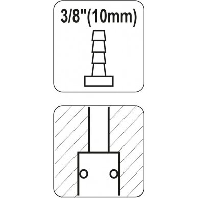 Greita jungtis žarnai 3/8" (10 mm) (YT-2397) 2