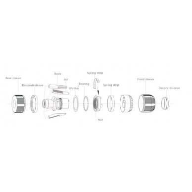 Griebtuvas grąžtui be rakto su rakinimo sistema, pusiau metalinis 2-13mm, 1/2"-20UNF (ES-790872) 2